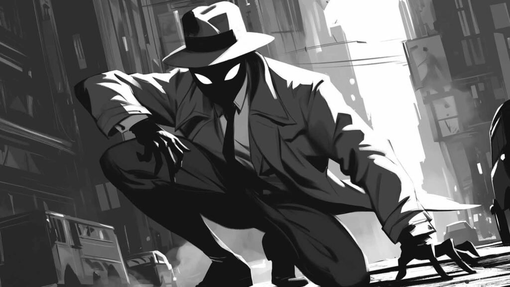 spider man noir shadow city desktop wallpaper preview